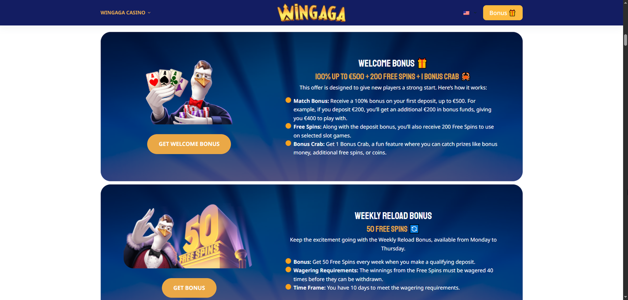 WinGaga Casino - Recenze 2026 Casino